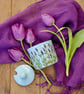 Lavender Sugar Pot - Hand Painted - Image 2