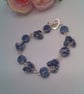 White with Blue Pattern Ceramic Chicken and Coin Bead Bracelet and Earrings Set - Image 7