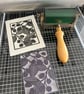 Linocut Print - Blackberries - Berry Print - Original Print - Image 6