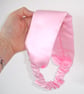 Satin Headband Pink Hairband Elasticated