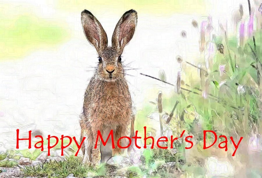 Mother's Day Card Hare Spring  