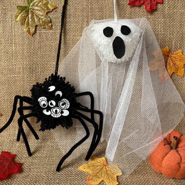 Kids Halloween Craft Kit - Pompom Creatures