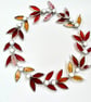 Stained Glass Autumn Wreath Suncatcher - Handmade Window Decoration - Image 3