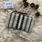 Woolly Wallet - Spring Green. Handwoven in Wales