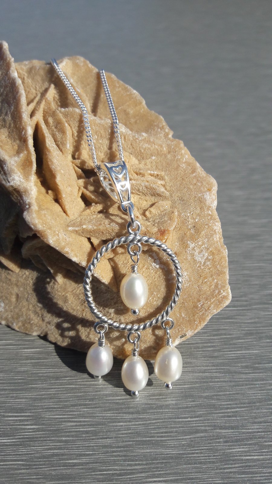 Ivory Pearl and Sterling Silver Necklace
