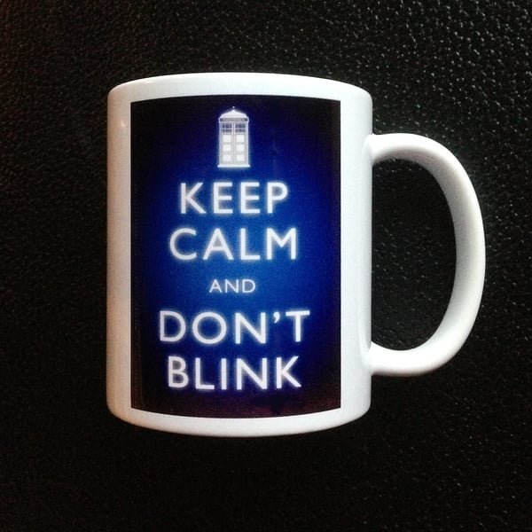 Keep Calm Dr. Who Weeping Angel style Mug