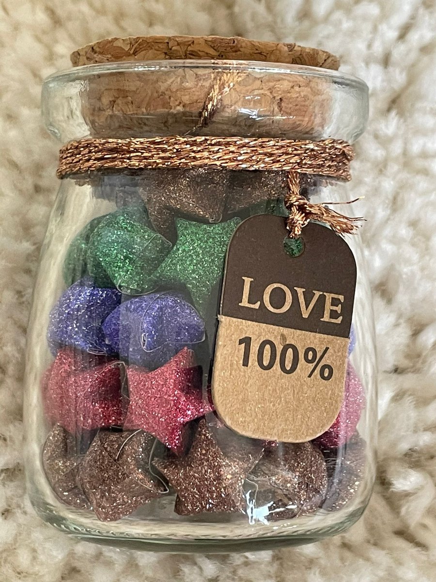 "Stellar Splendour" - Folded Sparkling Lucky Star in Pudding pot