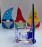 Fused glass Gonk tealight holder - Image 2