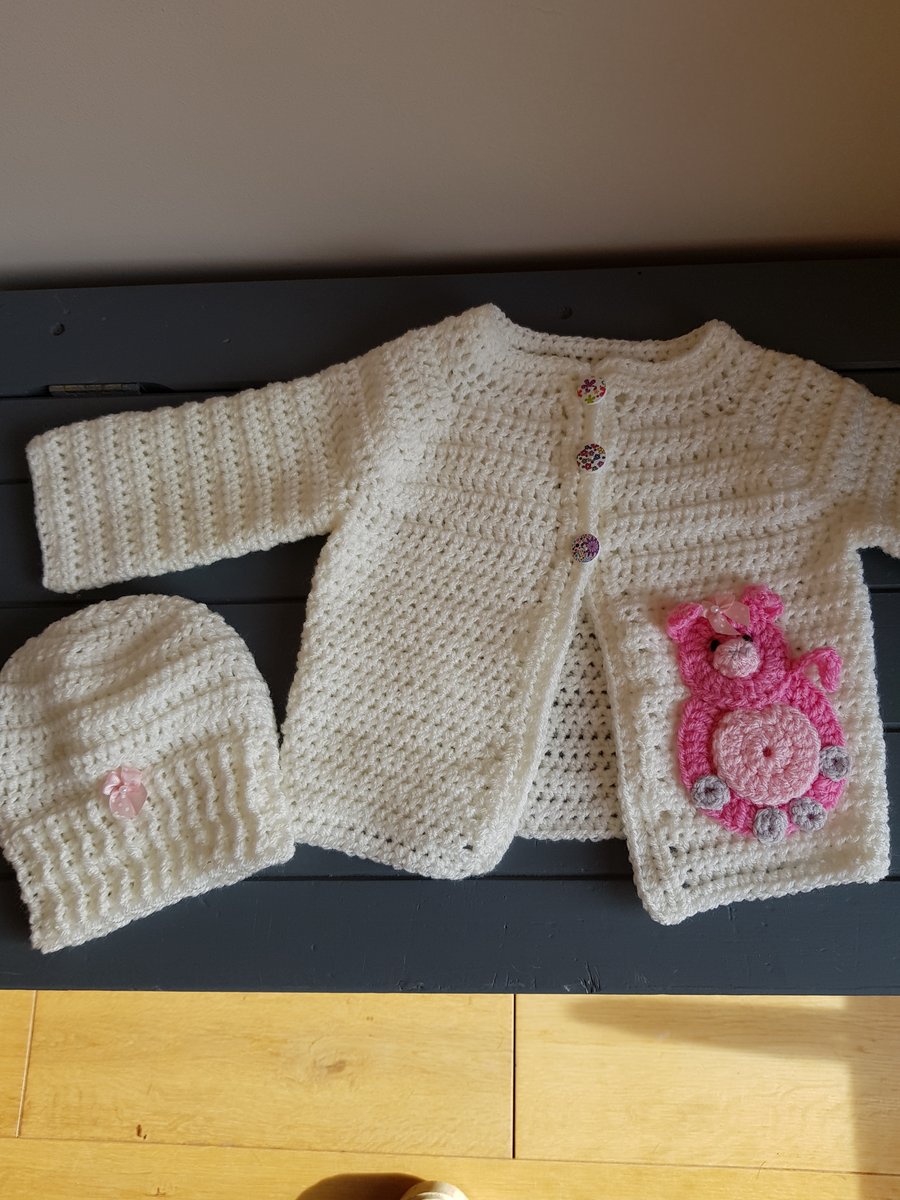 Pretty Miss Piggy Jacket and Hat set