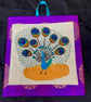 Proud peacock hand embroidered picture. - Image 1