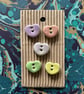 Pastel Heart  Buttons 0.6 inch    - set of 5 - Image 1