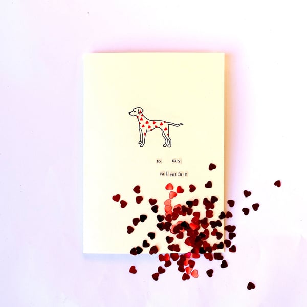 Dalmatian Valentine's Card - READY TO SHIP