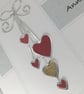 Anniversary card - hanging hearts - Image 2