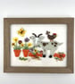 Fused glass goat picture