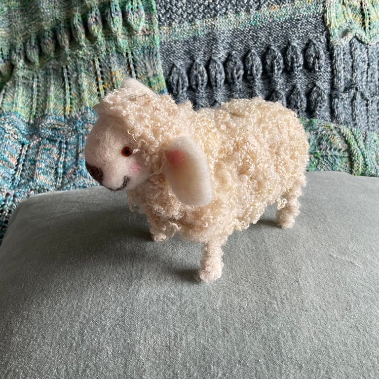 “Emily” charming needle felted sheep 