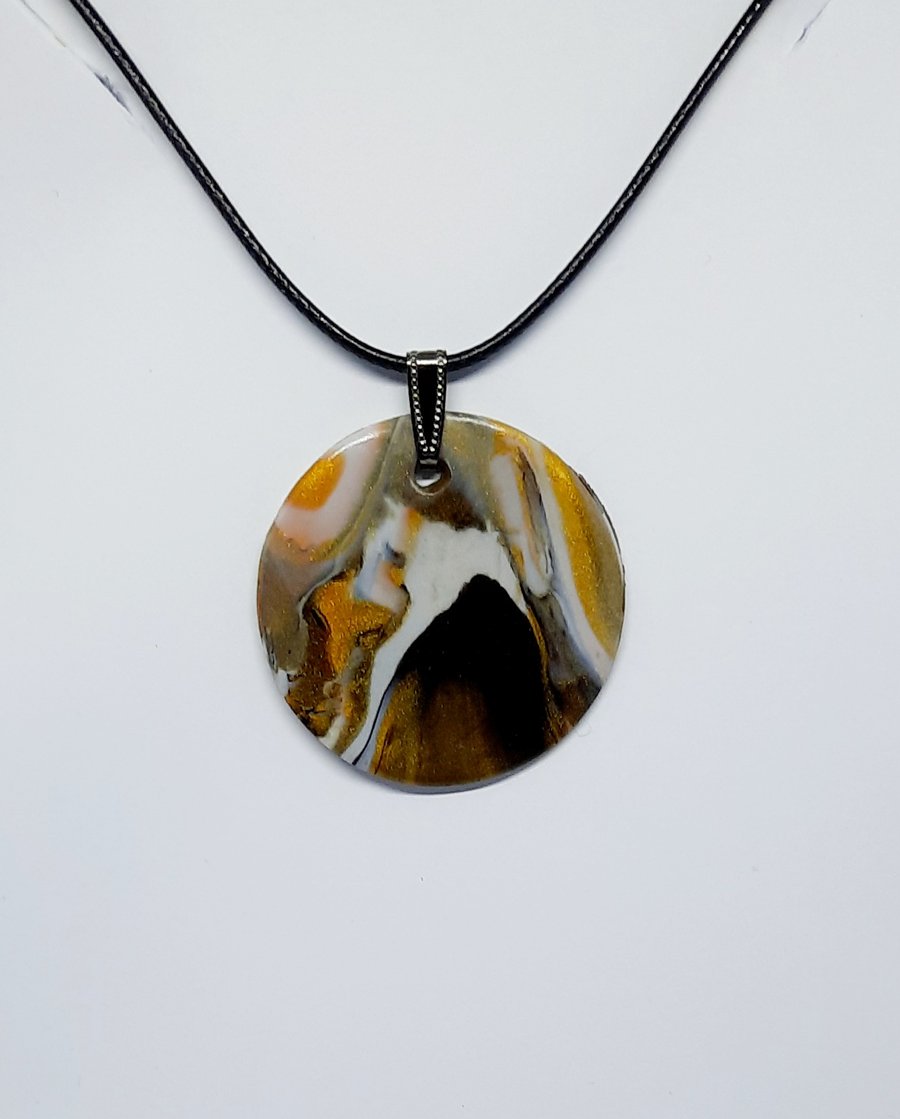 Polymer clay pendant 