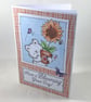 Bear with sunflower birthday card - Image 6