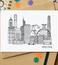 Hong Kong Skyline Greetings Card - Image 1