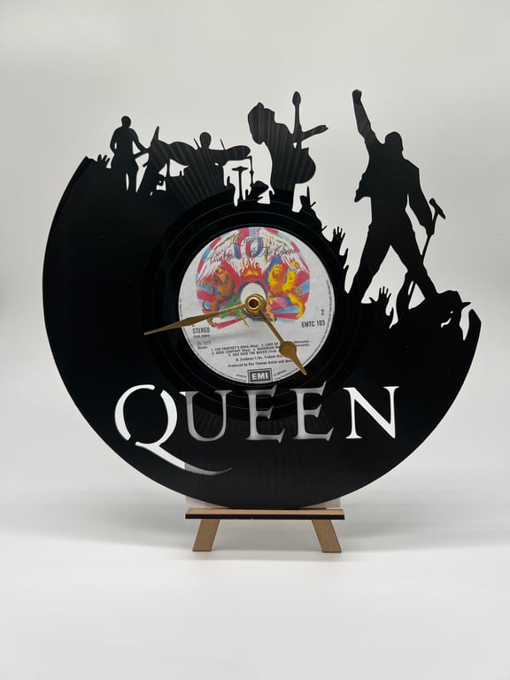Queen Vinyl LP Laser-Cut Clock