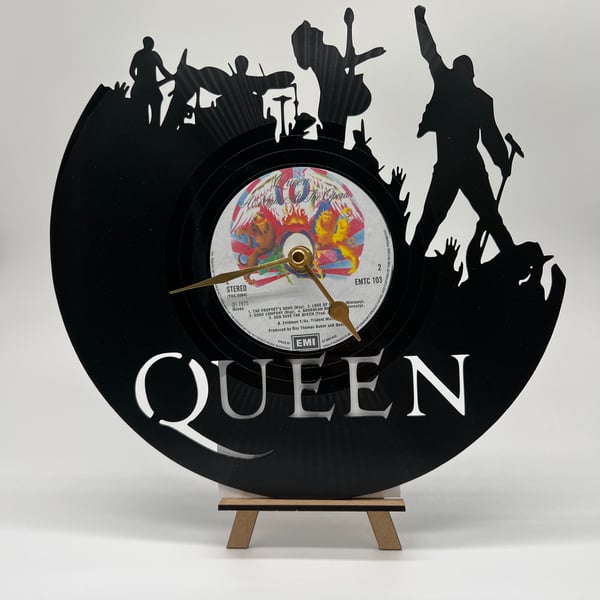 Queen Vinyl LP Laser-Cut Clock