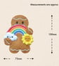 Rainbow Gingerbread Character - Embroidered Positive Decoration - Image 4