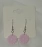  Minimalist Pastel Pink Daisy Flower Drop Earrings - Delicate Daily Wear