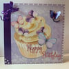 Birthday Card. Hunkydory Birthday Card. Female Birthday Card. Lilac Card 