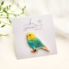 Hand-painted Bird Brooch