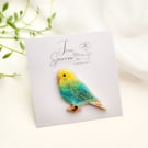 Hand-painted Bird Brooch