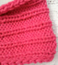 Child's Super Chunky Pink Wide Rib Scarf with Pom Pom, Children's Scarf - Image 5