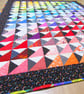 Gift for Student Bright Rainbow Patchwork Quilt - Image 2