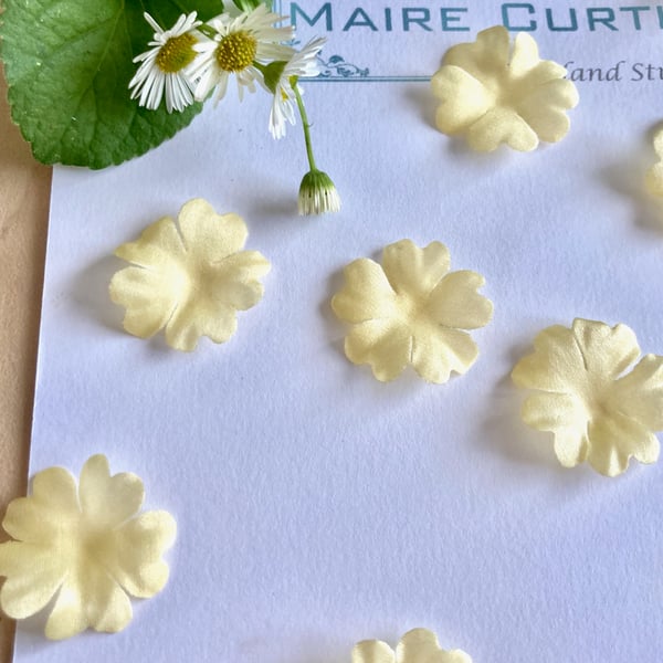 Hand Crafted 3D Silk Primrose Flowers