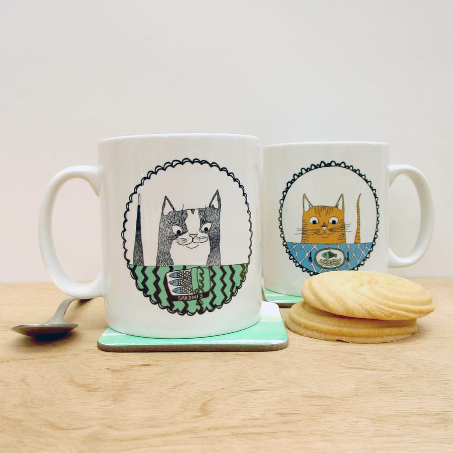 Cats Dinner - Ceramic mug