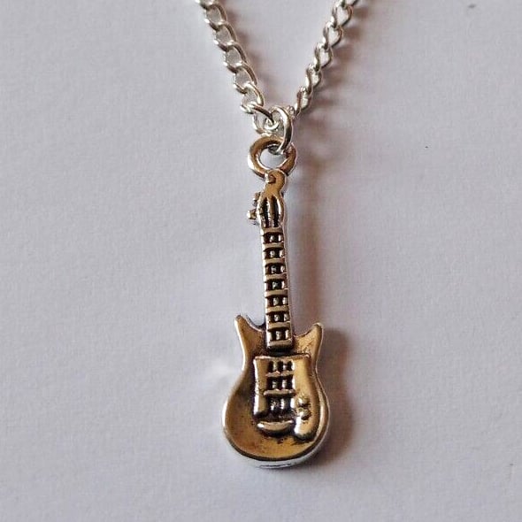 Guitar Small Pendant Necklace Musician Guitarist Gift