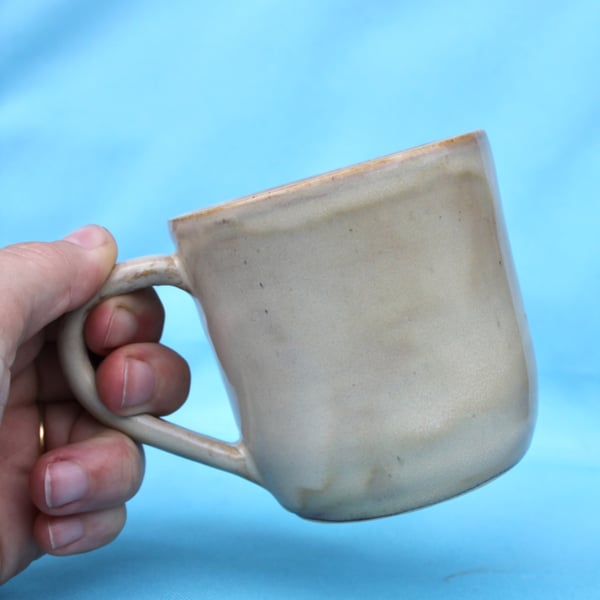 Beige rustic ceramic mug 