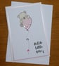 New Baby Card - Teddy With Pink Balloon - Image 7