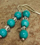 Sterling Silver Turquenite and Crystal Earrings - Image 5