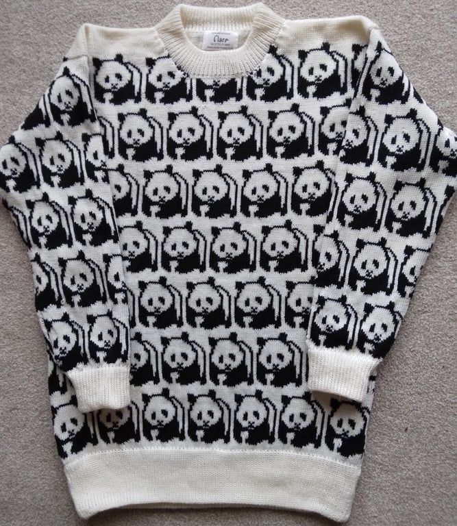 Panda jumper with an all over design