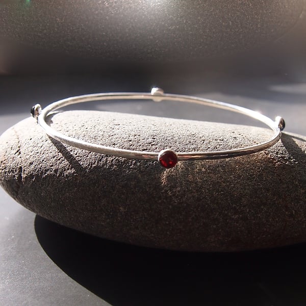 Sterling Silver Orbit Bangle