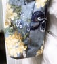 Shoulder Bag, Blue Yellow Floral Print , Eco Friendly Reusable Cotton Bag - Image 2