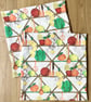 Two 50cm Square Cushion Covers Newly Hand-Made With Vintage Fabric