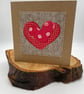 Two appliqué red heart design card - Image 2