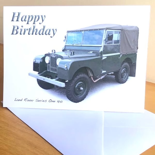 Land Rover Series 1 SWB 1951 - Birthday, Anniversary, Retirement or PlainCard