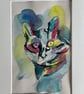 Blue Cat - original watercolour based on the game 'The Minister's Cat' - Image 2