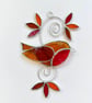 Stained Glass Autumn Robin Suncatcher - Handmade Window Decoration - Image 6