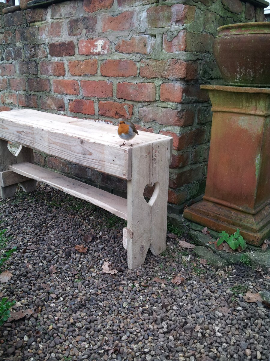 Recycled Wood Two-Seater Garden "Memories" Bench with Hearts...