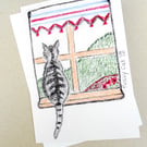 Cat Pastel Blank Card