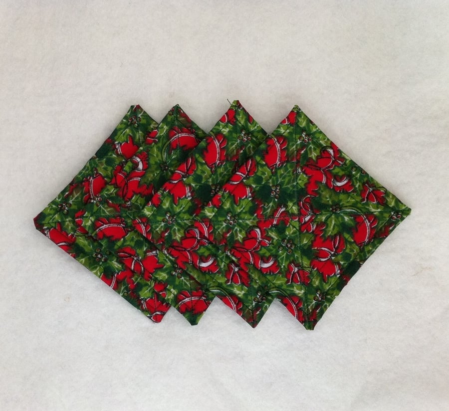 Christmas quilted coasters (pk of 4)