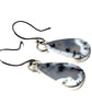 Dendritic Agate Earrings Silver Jewellery Gift Teardrop Dangle Snow Scene 925 - Image 3