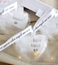 White Real Personalised Feather Gift Boxed Heart Bauble Personalized Glass Hangi - Image 8